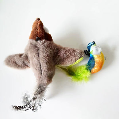 FlutterChirp Cat Toy – Rechargeable Flapping Bird with Catnip & Realistic Sounds